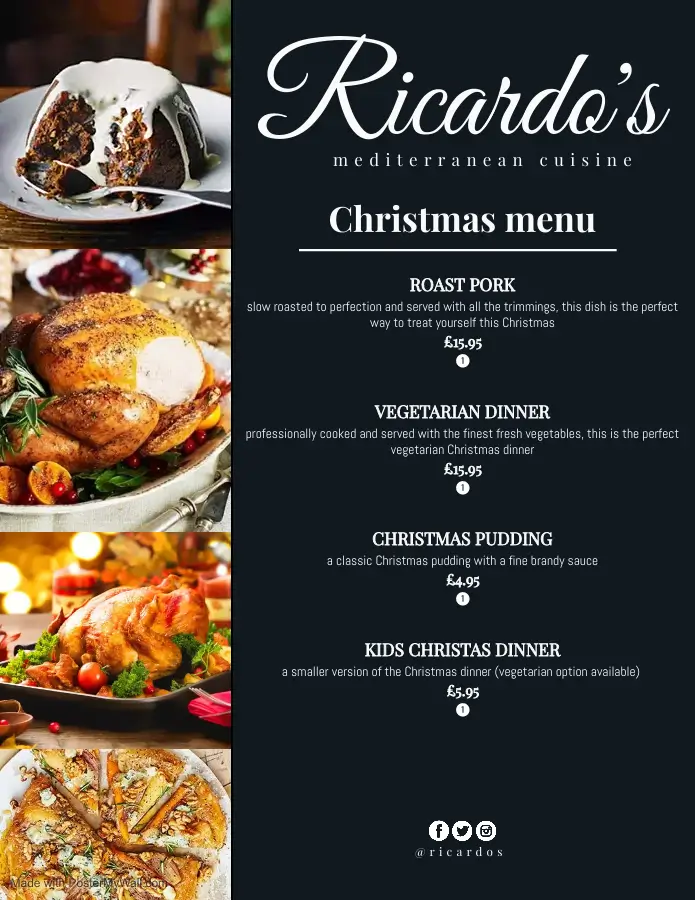 christmas menu image