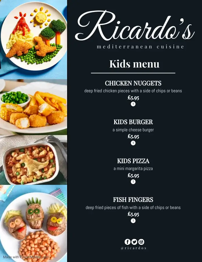 kids menu image